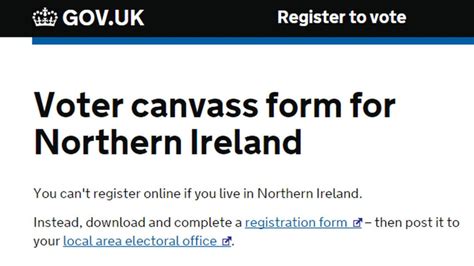 how to register to vote northern ireland
